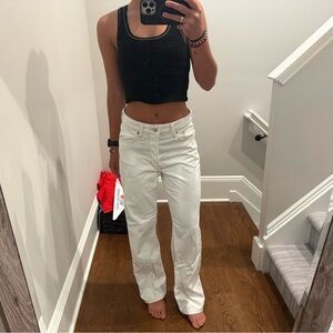 H&M Women's Cream Flare Jeans